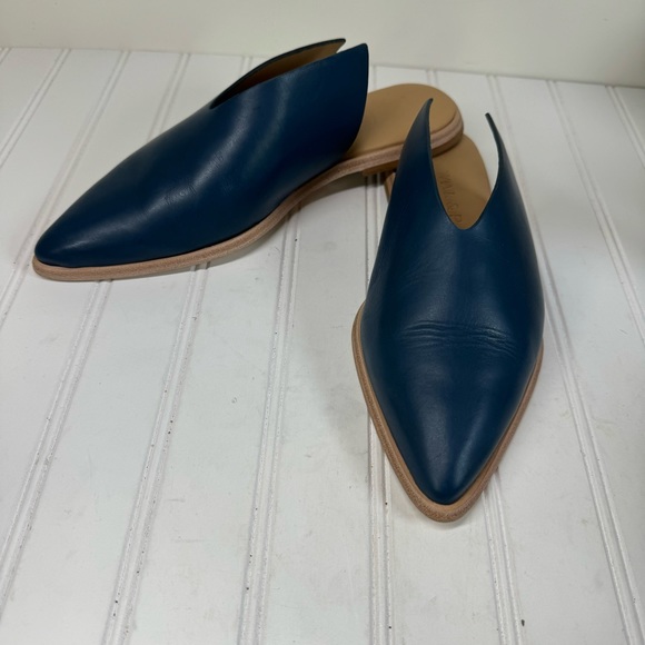 Wal & Pai Cliff blue leather mules - Picture 3 of 9
